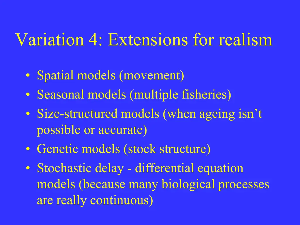 variation 4 extensions for realism