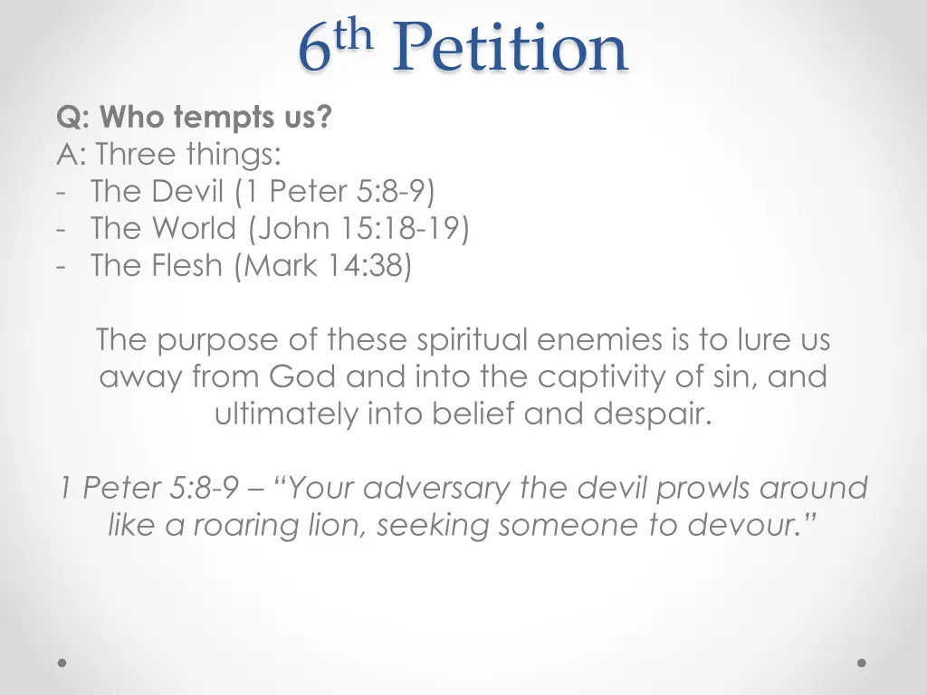 6 th petition