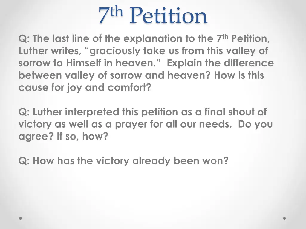 7 th petition 2