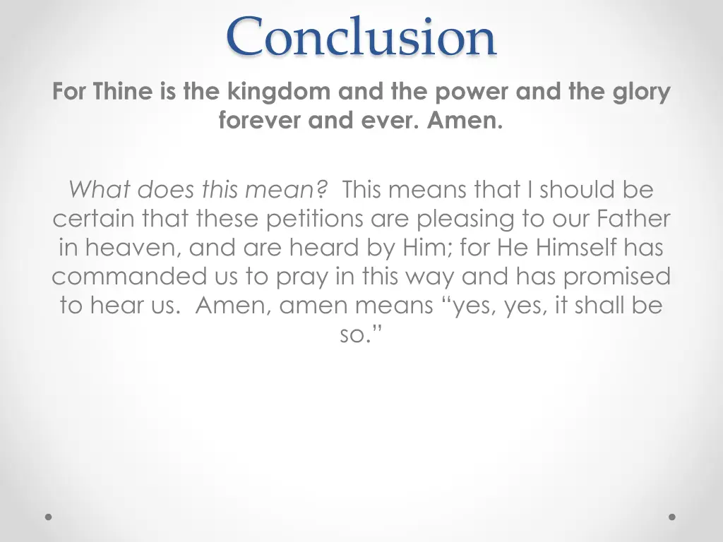 conclusion