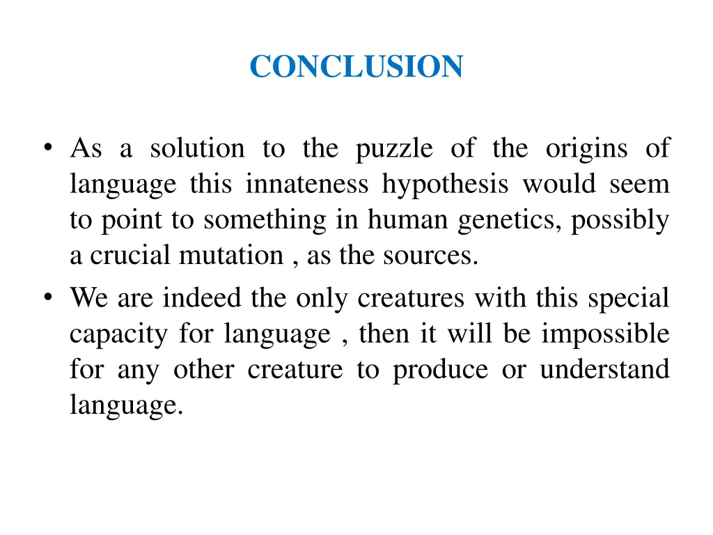 conclusion