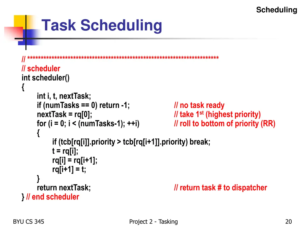 scheduling 1
