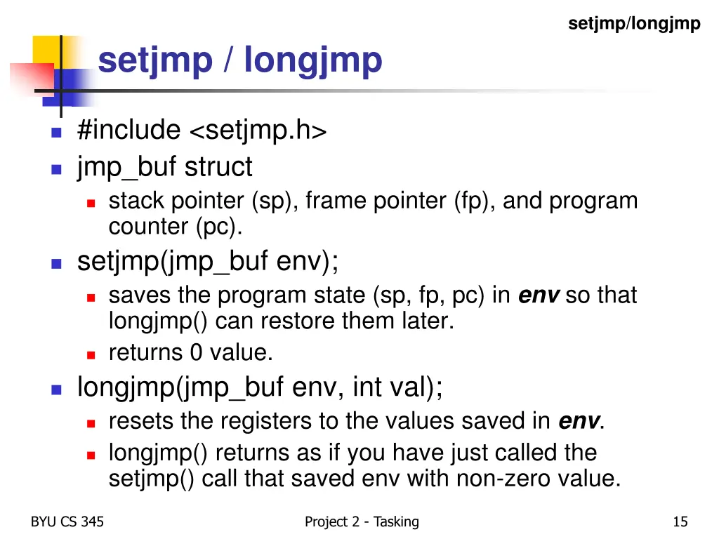 setjmp longjmp