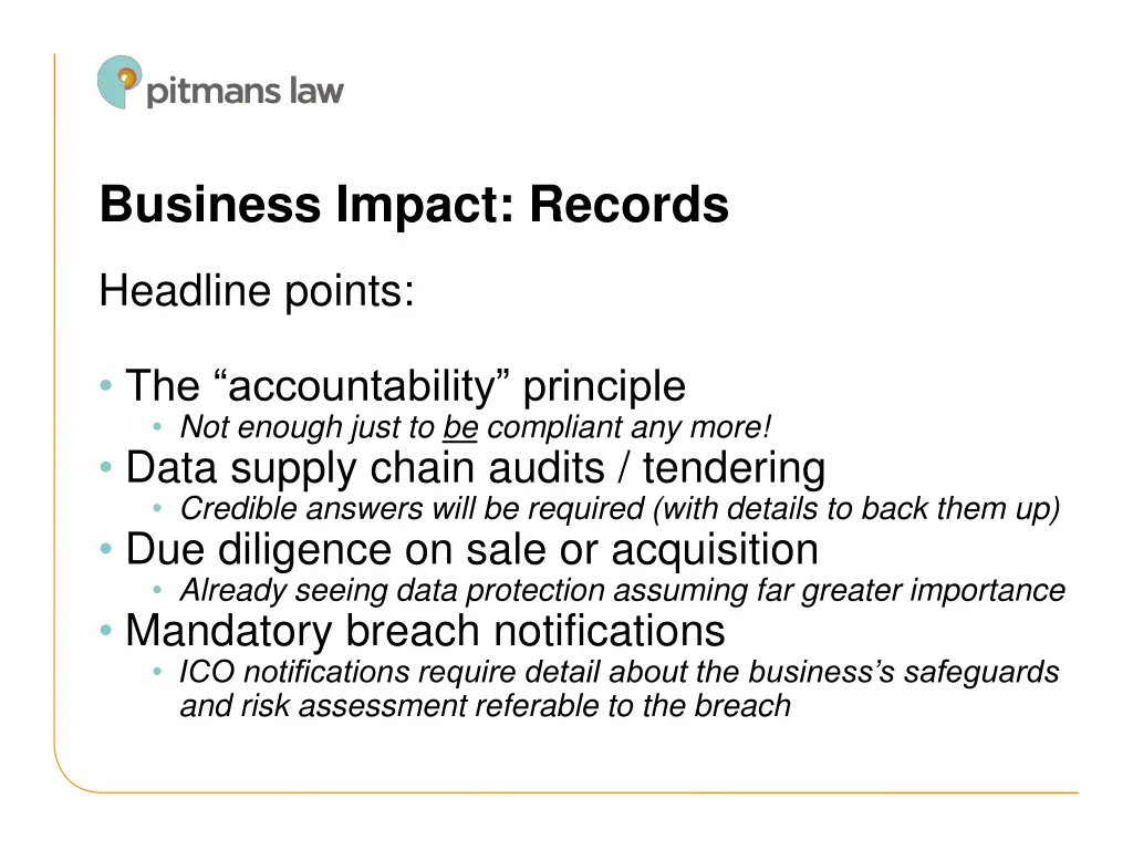 business impact records