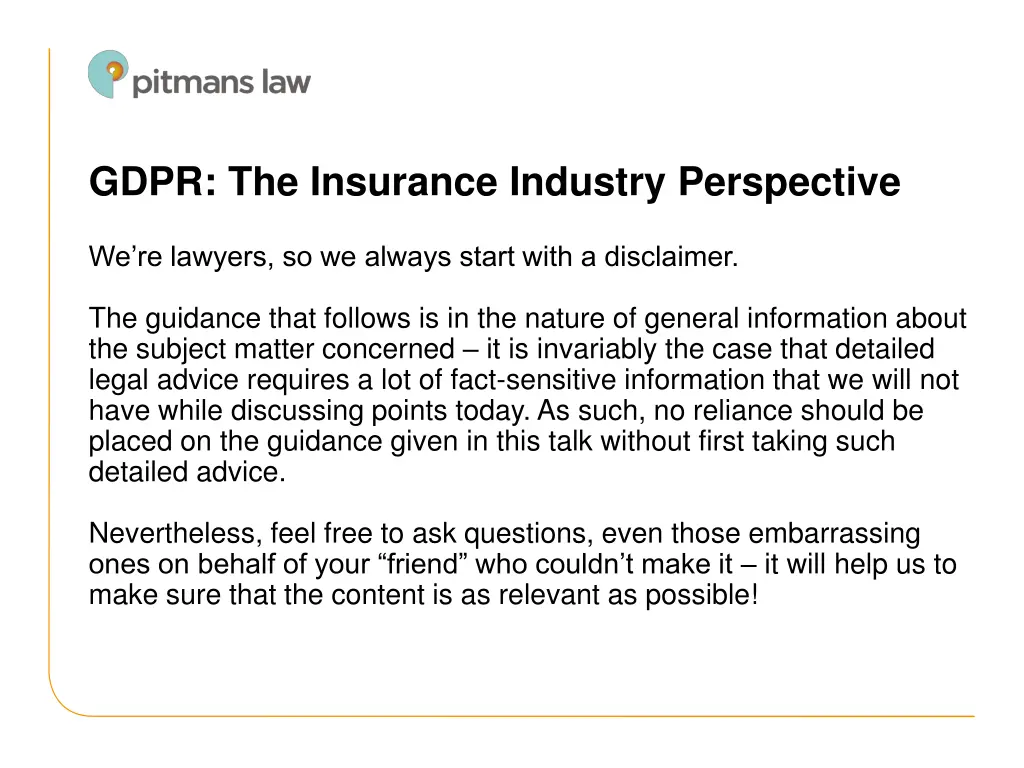 gdpr the insurance industry perspective