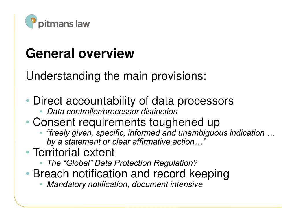 general overview