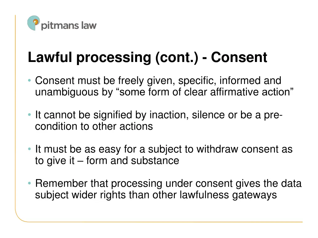 lawful processing cont consent
