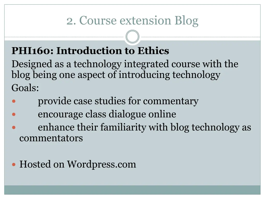 2 course extension blog