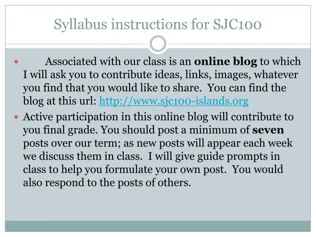 syllabus instructions for sjc100