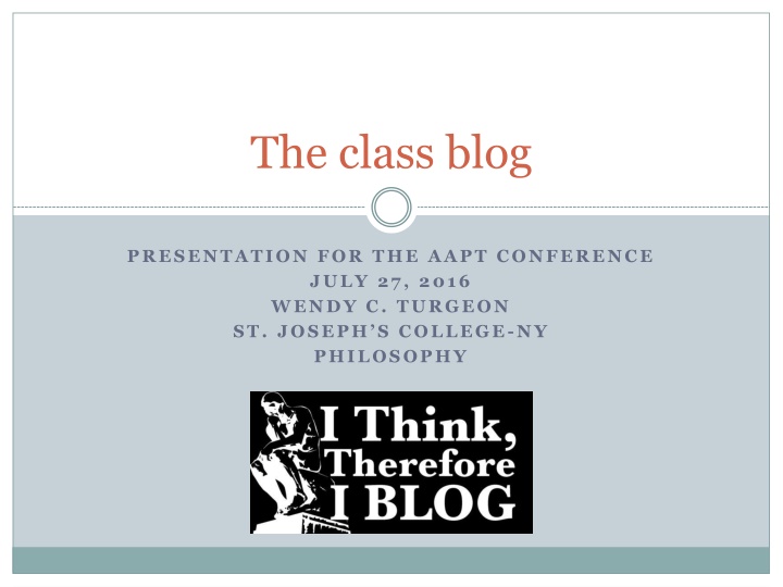 the class blog