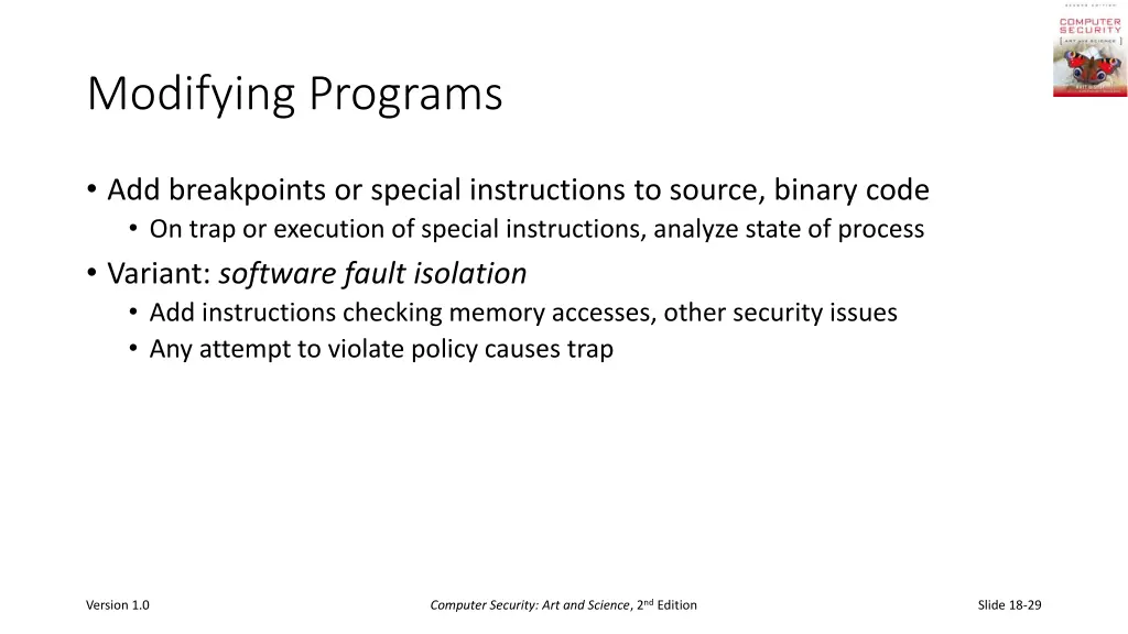 modifying programs