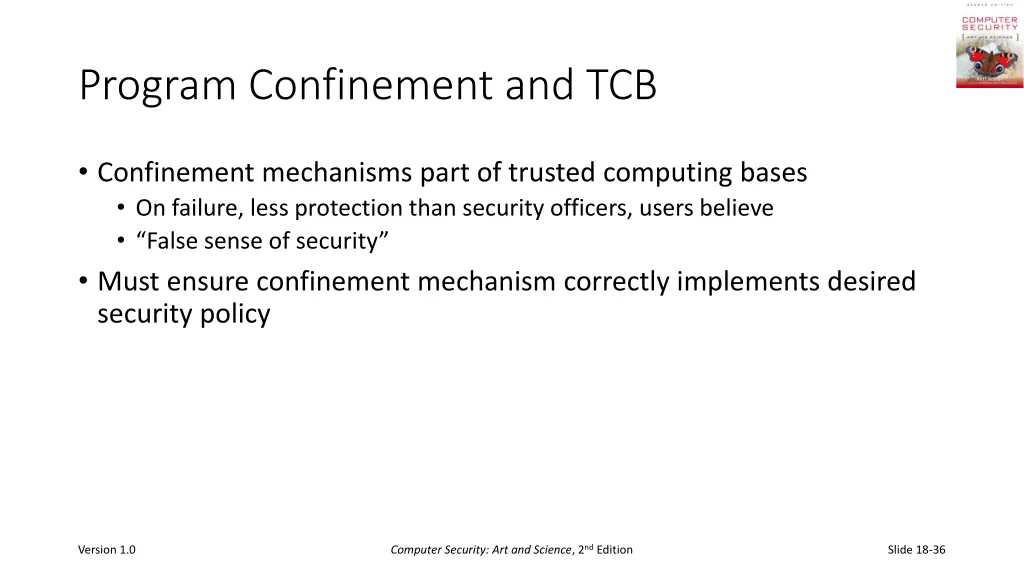 program confinement and tcb