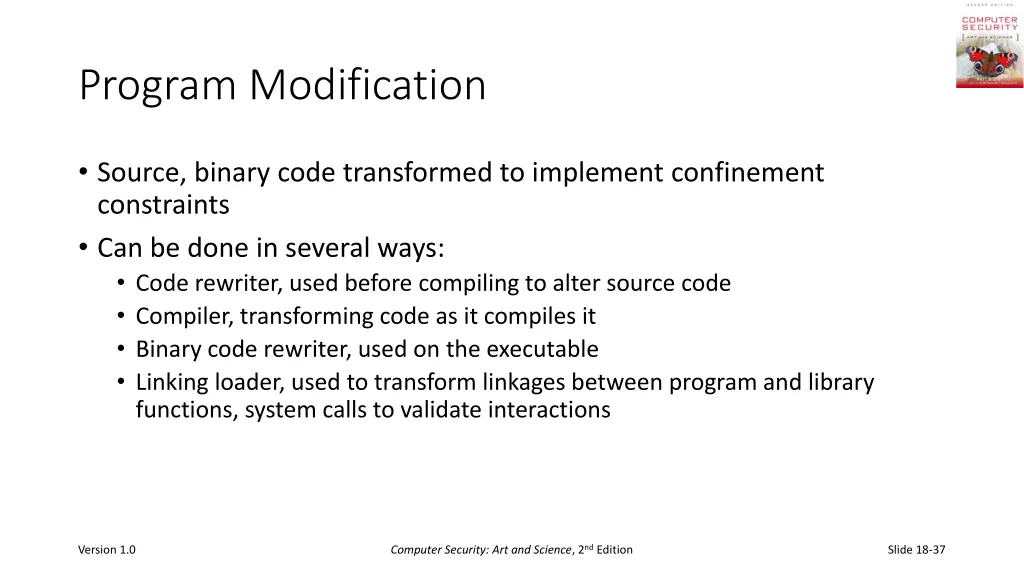 program modification