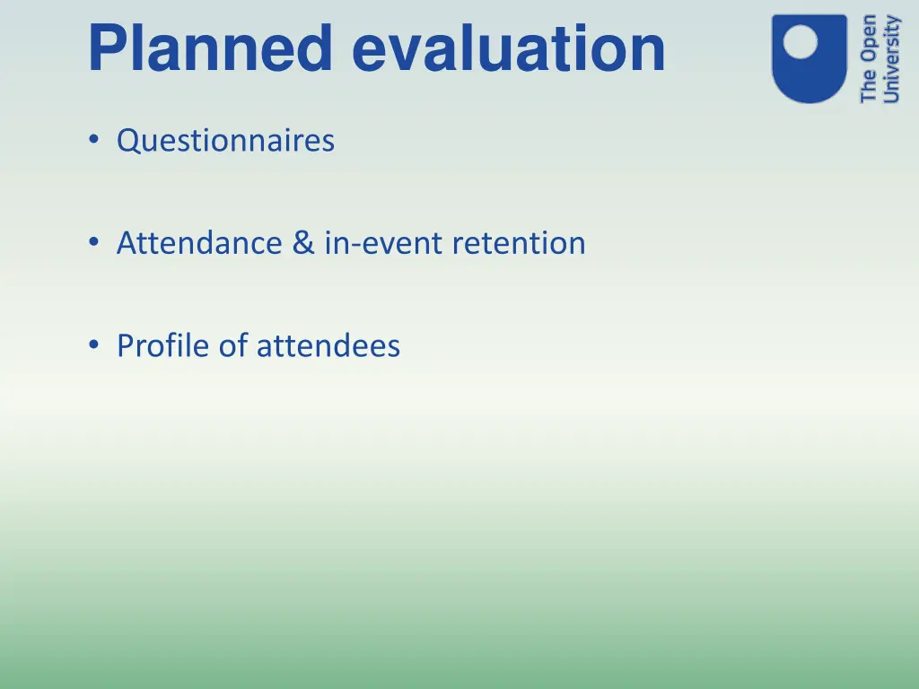 planned evaluation