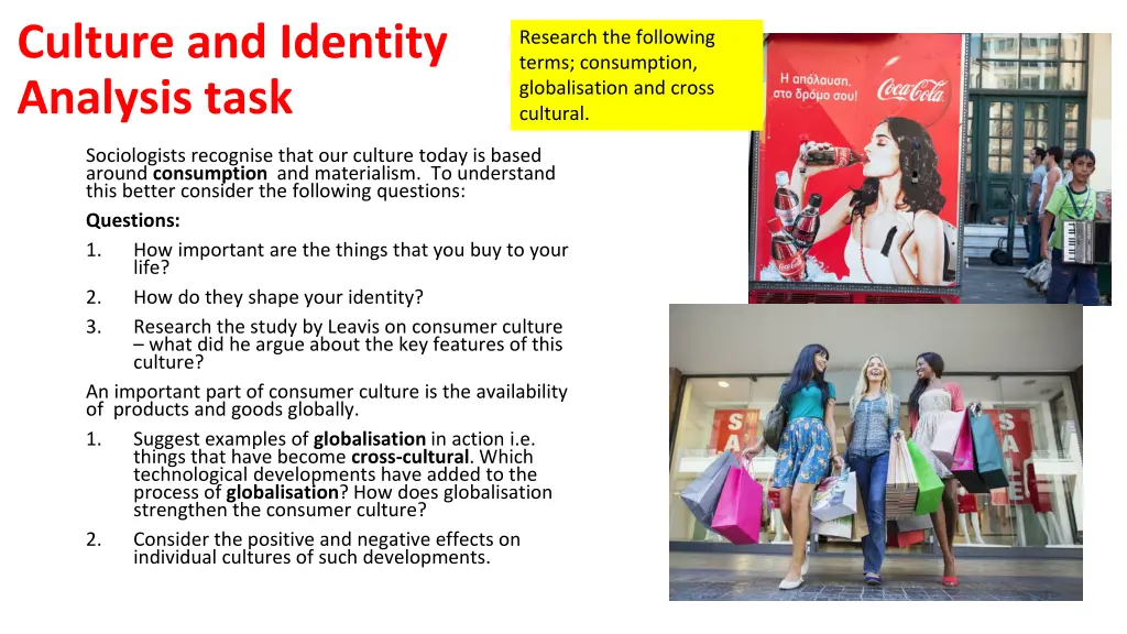 culture and identity analysis task