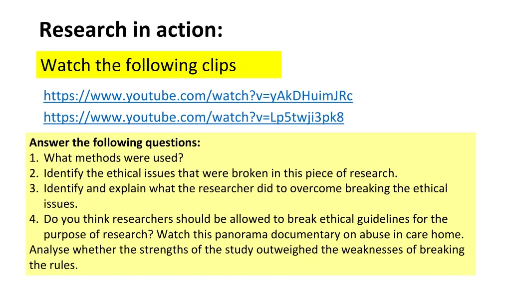 research in action