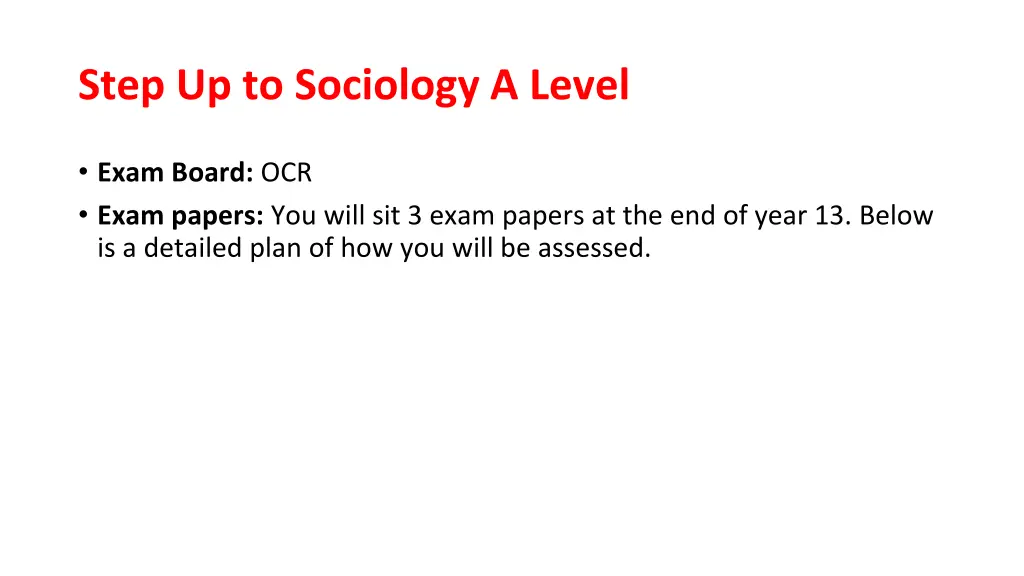 step up to sociology a level