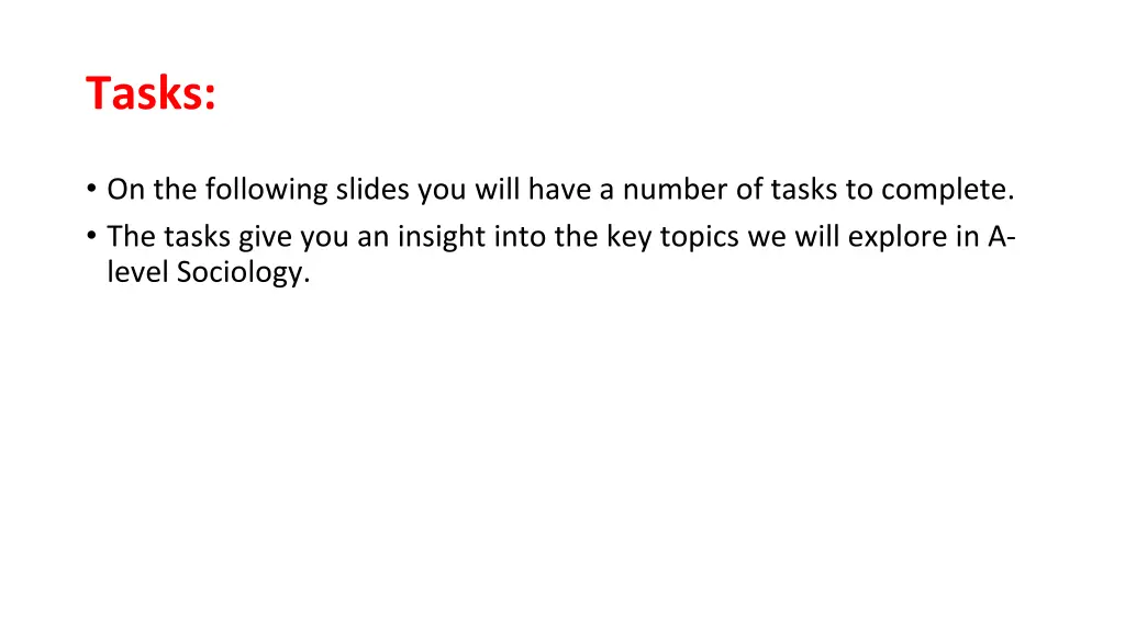 tasks