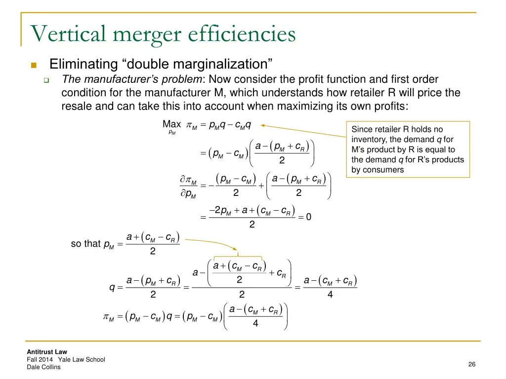 vertical merger efficiencies 2