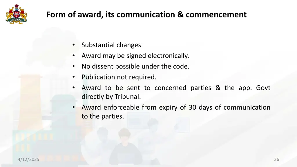 form of award its communication commencement