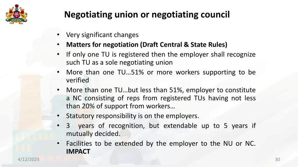 negotiating union or negotiating council