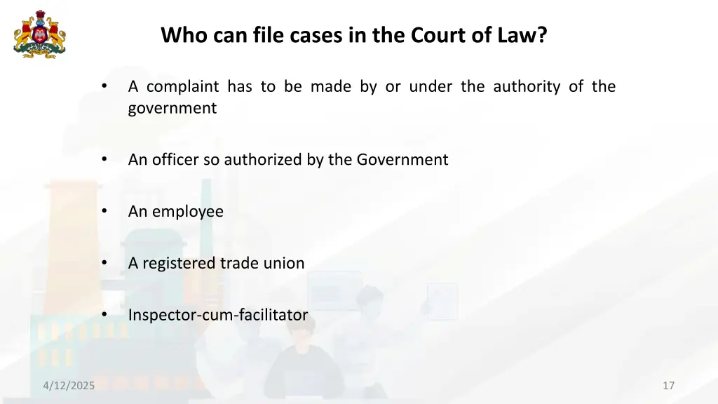 who can file cases in the court of law