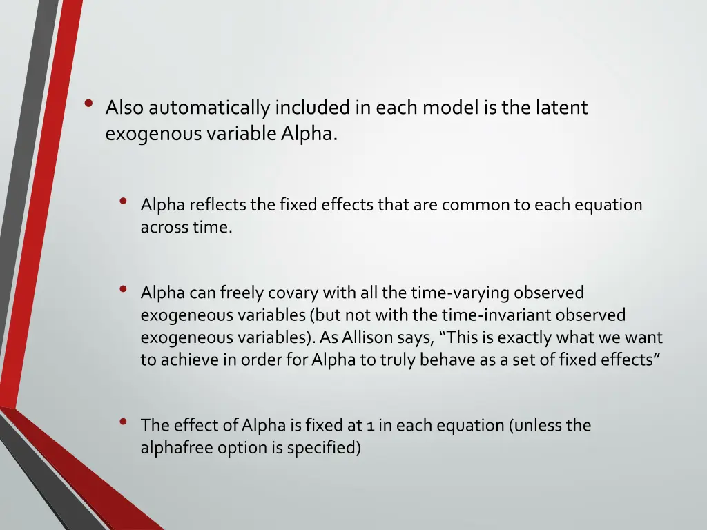 also automatically included in each model