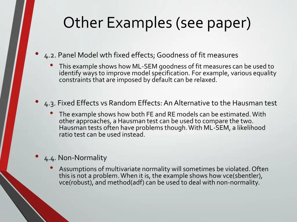 other examples see paper
