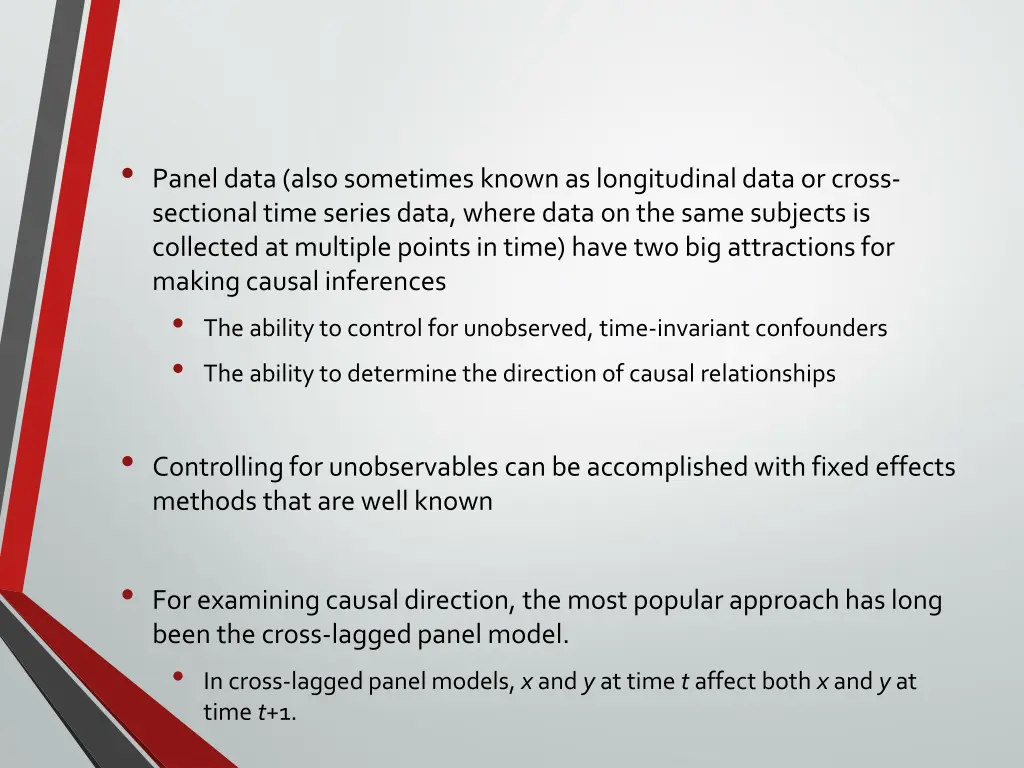 panel data also sometimes known as longitudinal