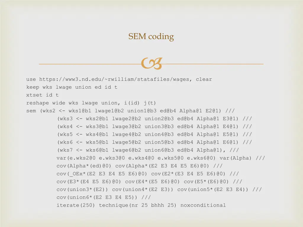 sem coding
