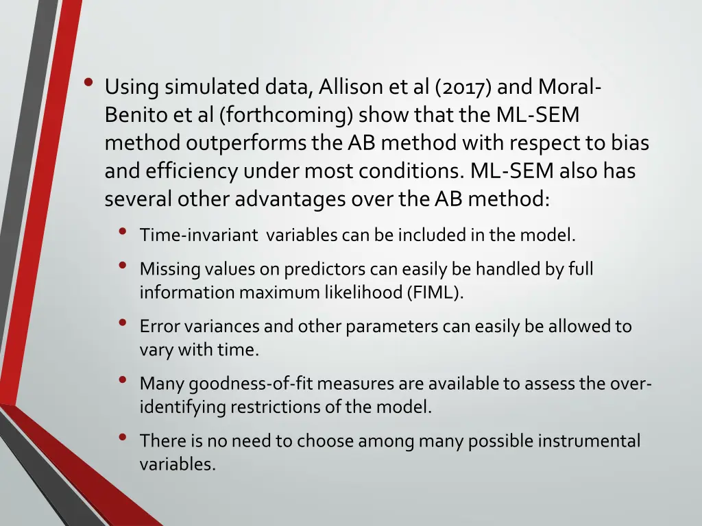 using simulated data allison et al 2017 and moral