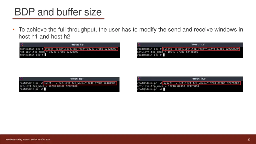 bdp and buffer size