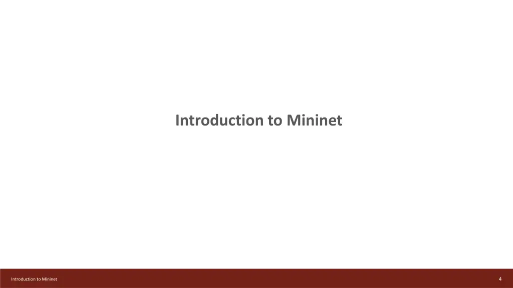 introduction to mininet