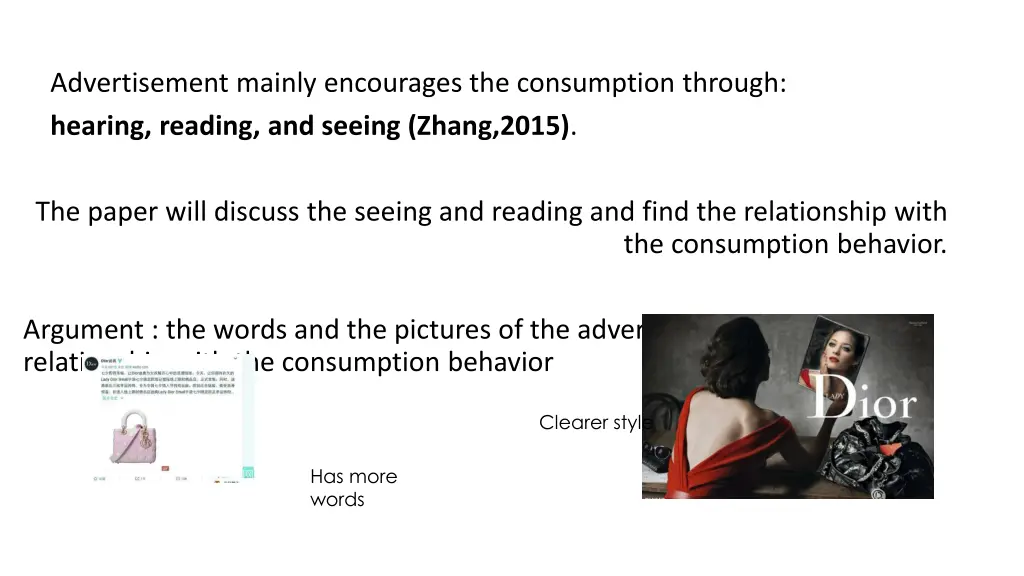 advertisement mainly encourages the consumption