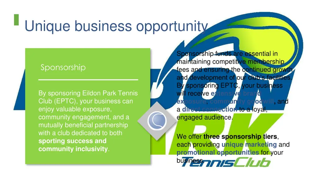 unique business opportunity