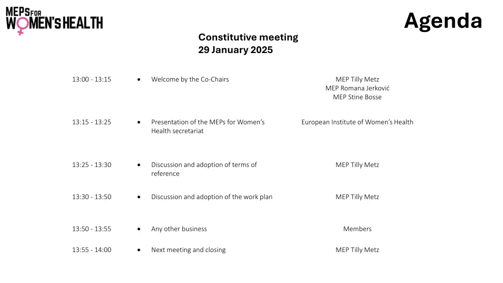 agenda