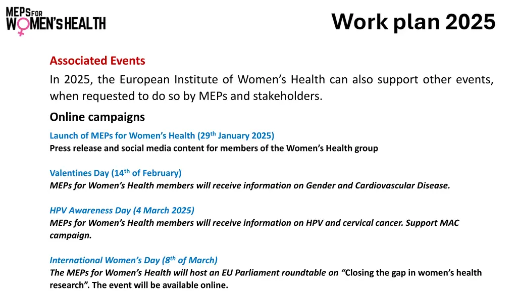 associated events in 2025 the european institute