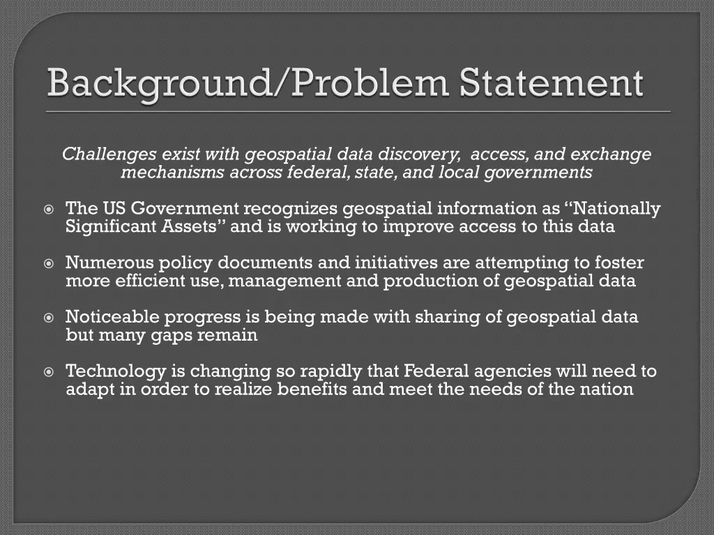 challenges exist with geospatial data discovery