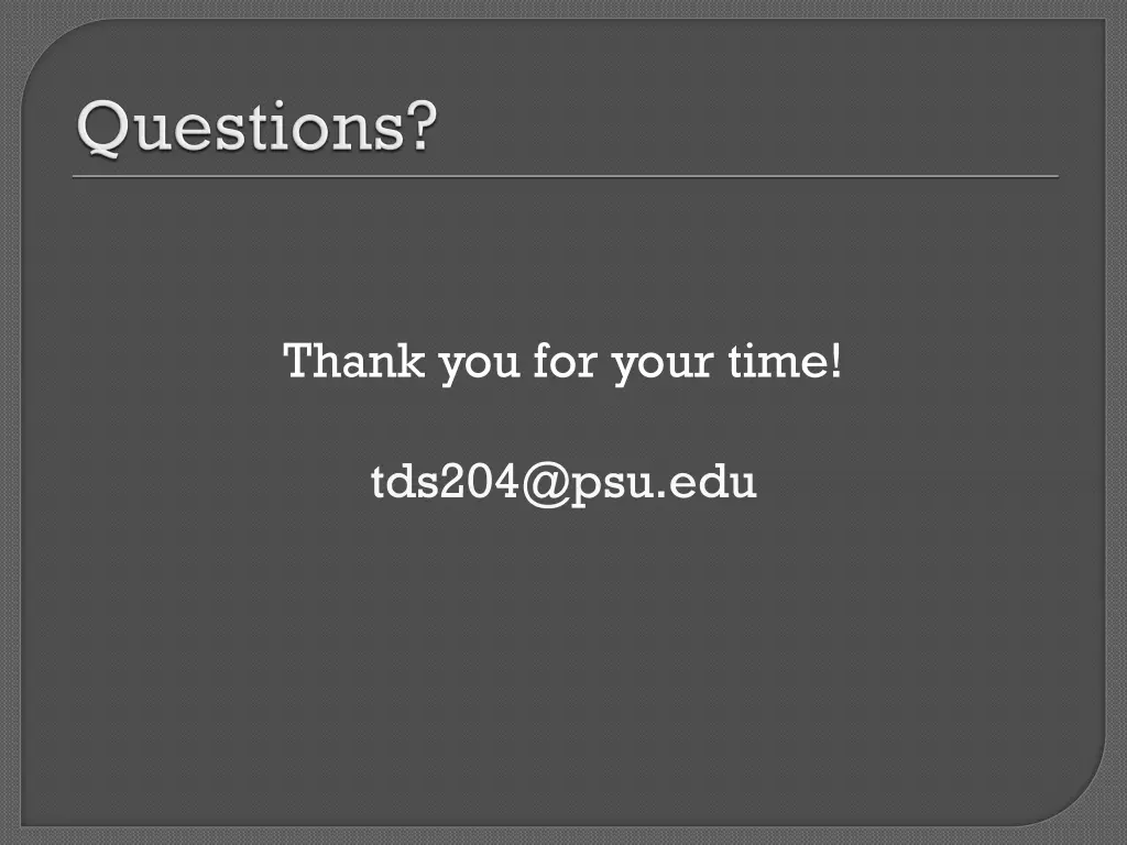 thank you for your time