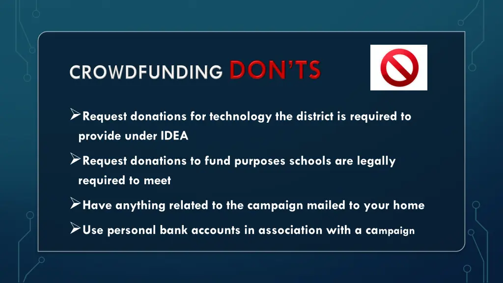 request donations for technology the district