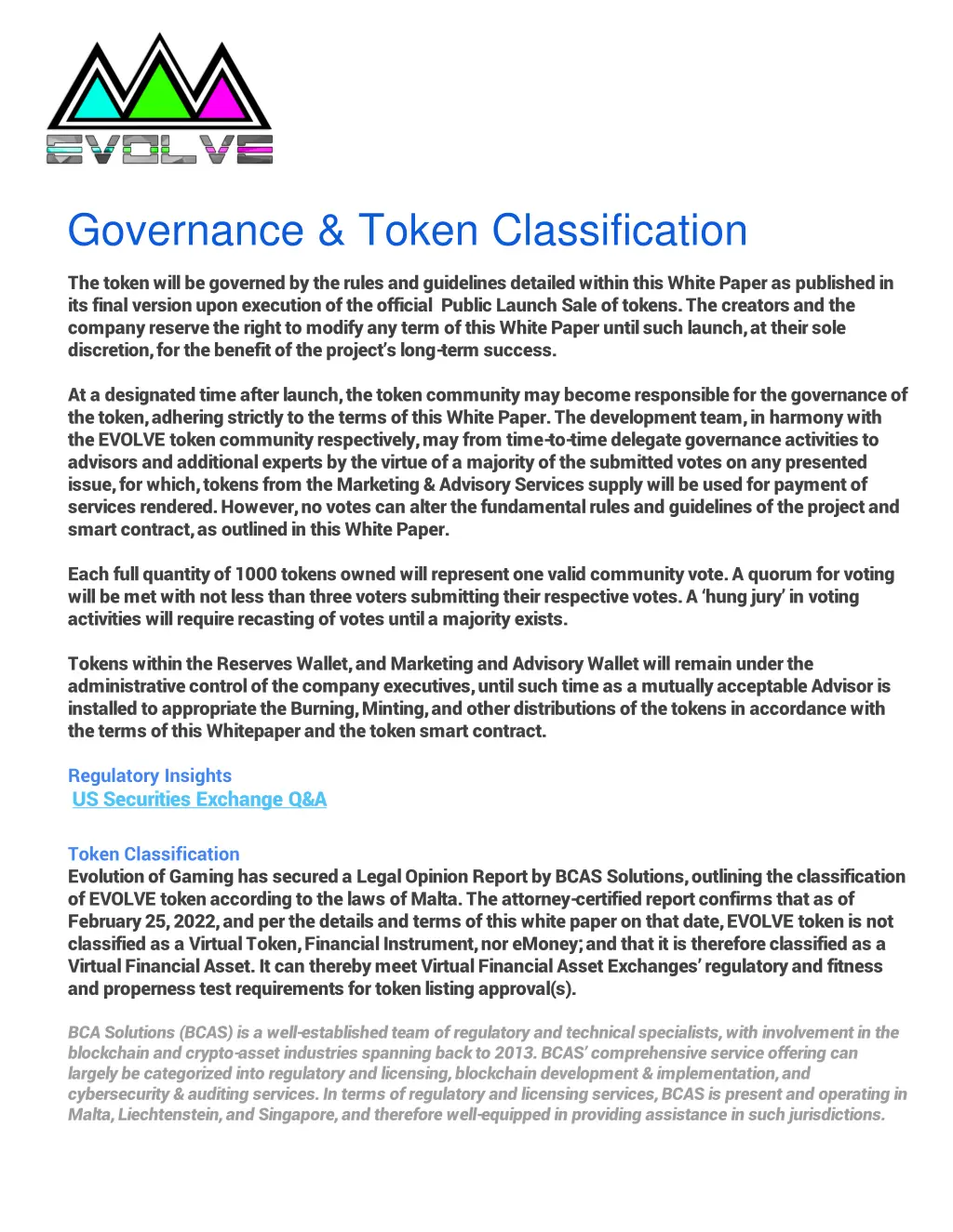 governance token classification