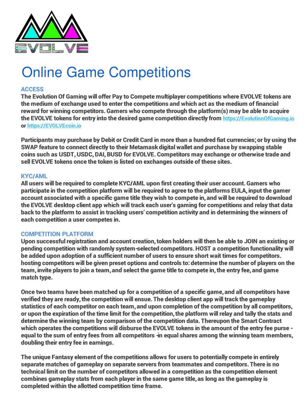 online game competitions