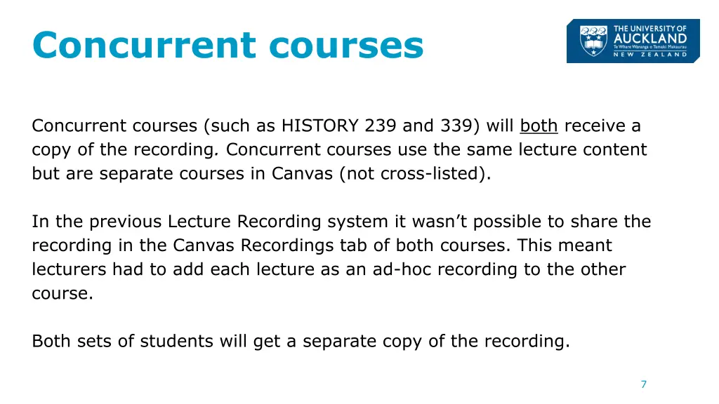 concurrent courses