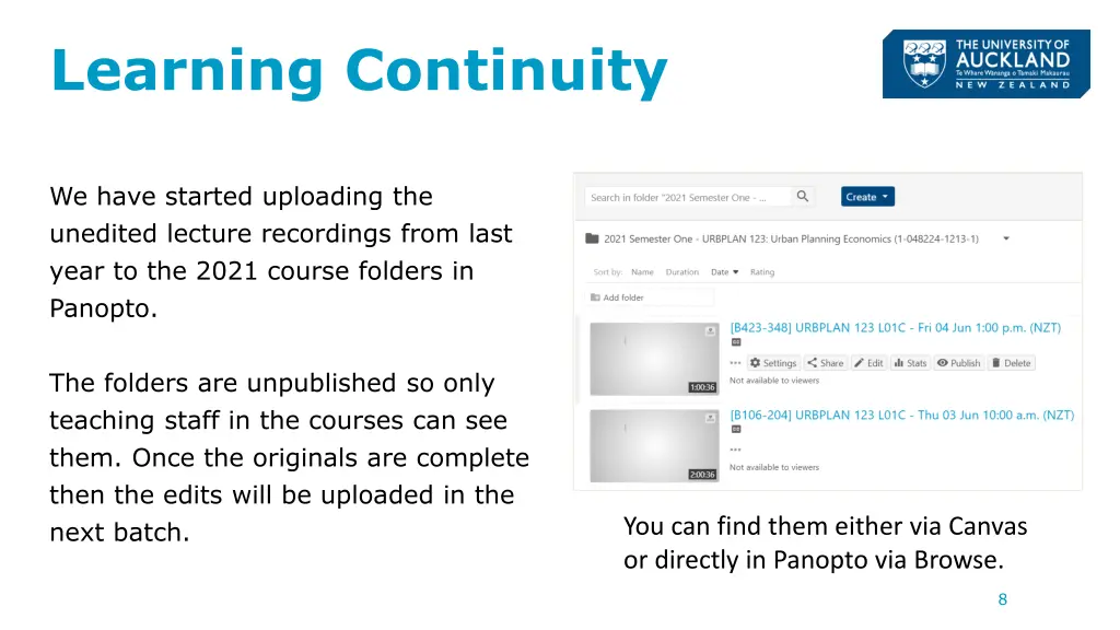 learning continuity
