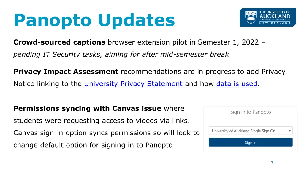 panopto updates