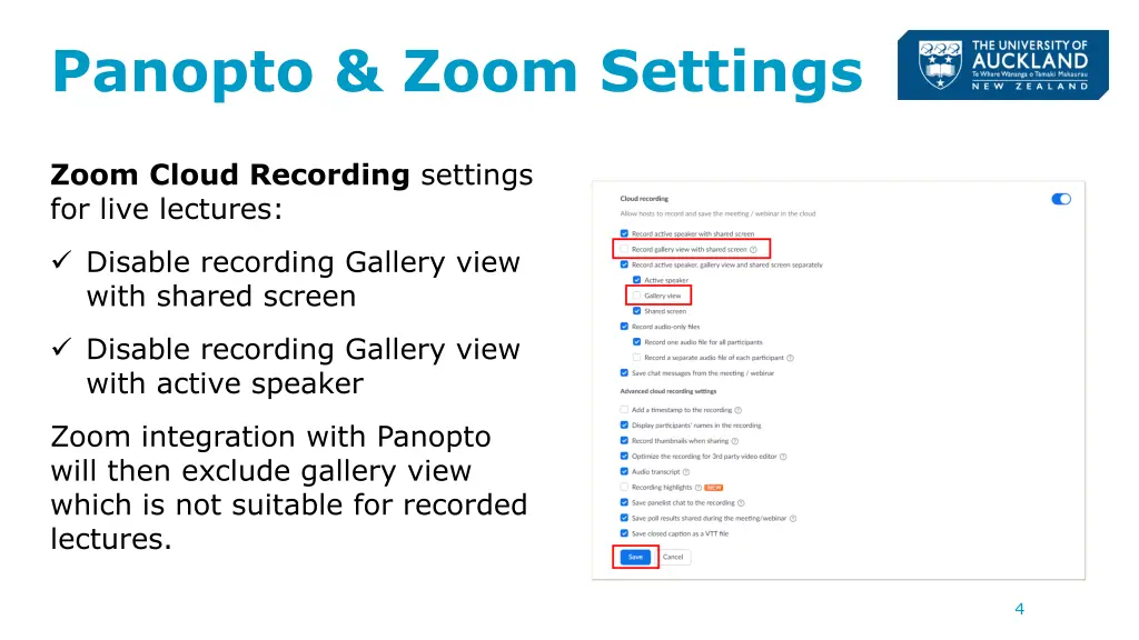 panopto zoom settings