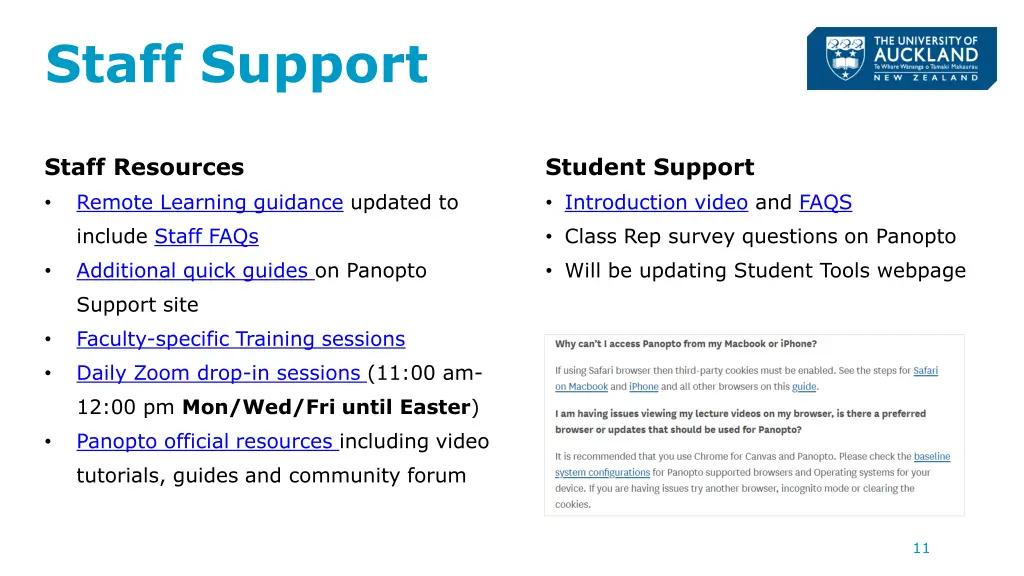 staff support
