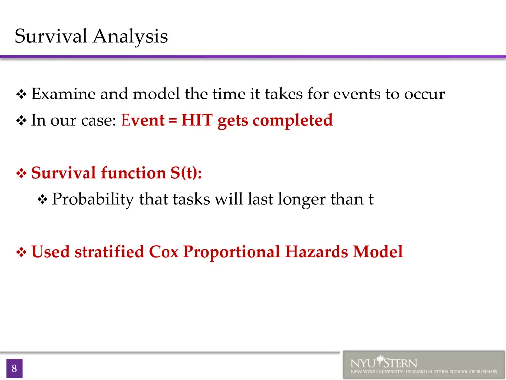 survival analysis