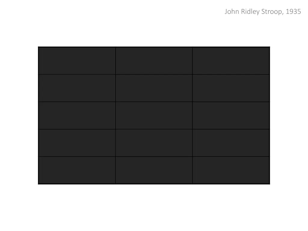 john ridley stroop 1935 1