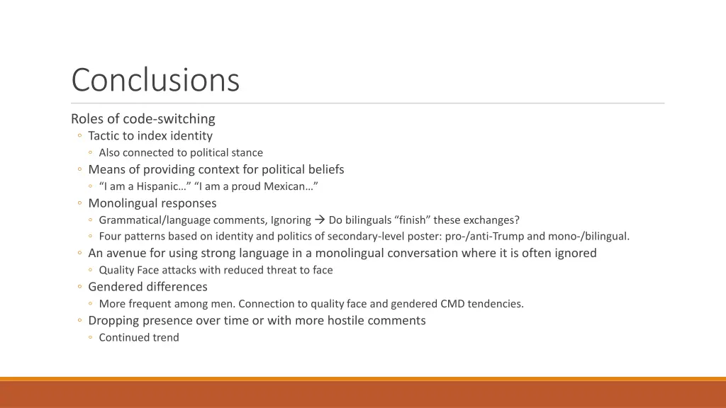 conclusions